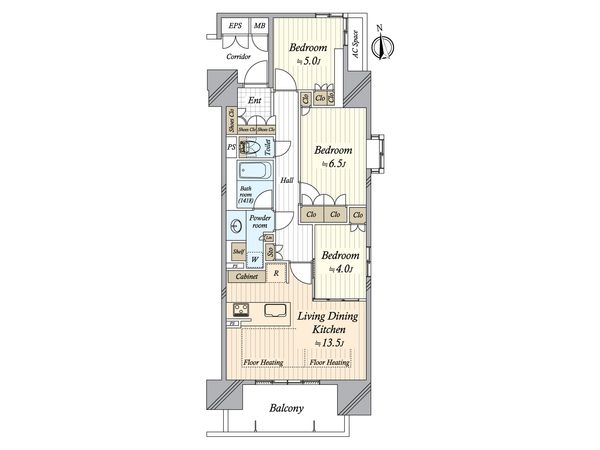 ザ・プラセシオン金山 間取図(平面図) ザ・プラセシオン金山 間取図(平面図)