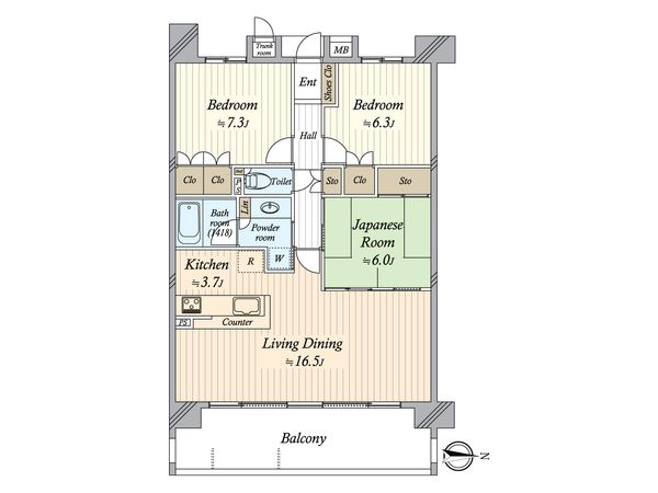 藤和シティホームズ旭前 間取図(平面図) 藤和シティホームズ旭前 間取図(平面図)