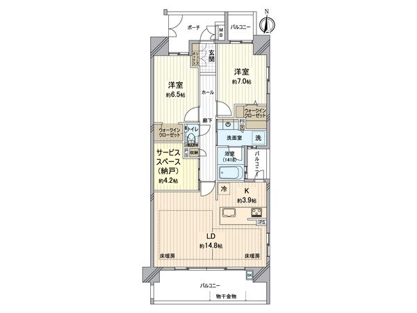 モアグレース黒川名城公園 間取図(平面図) モアグレース黒川名城公園 間取図(平面図)