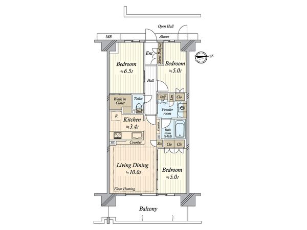 MID WARD CITY C棟 間取図(平面図) MID WARD CITY C棟 間取図(平面図)