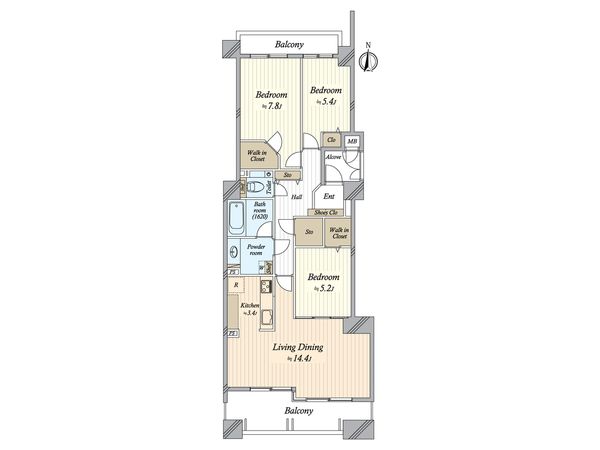 ロイヤルアーク覚王山 間取図(平面図) ロイヤルアーク覚王山 間取図(平面図)