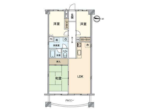 コープ野村織部 間取図(平面図)