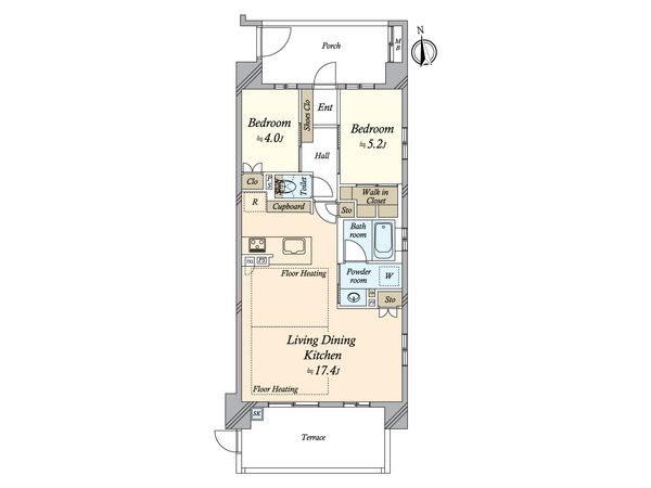 ファミリアーレ茶屋ヶ坂 間取図(平面図)