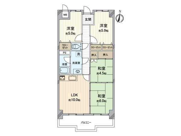 エスポア城北 間取図(平面図) 間取図(平面図)