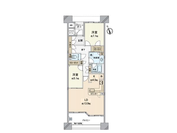 アルバックス上飯田リバーサイドタワー 間取図(平面図)