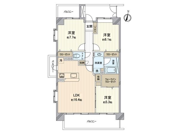 野村ステイツ瓢箪山ファーストプレイス 間取図(平面図)