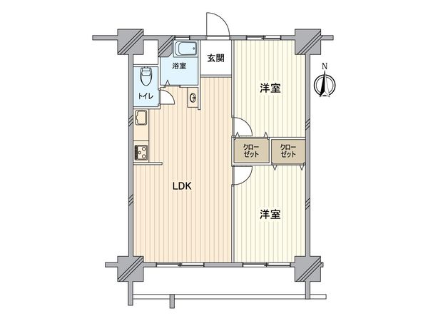 鳩岡マンション 間取図(平面図)