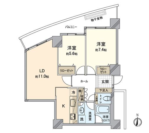 ザ・シーン城北 アストロタワー 間取図(平面図)