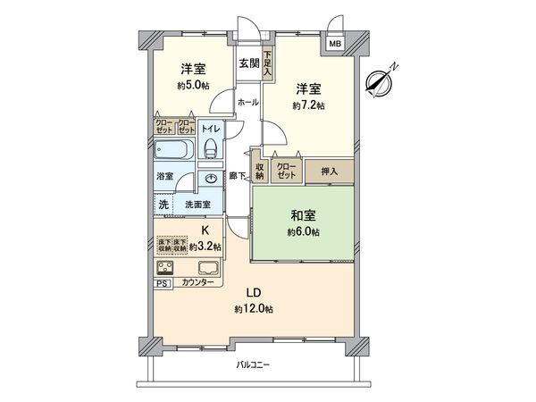 サンマンションアトレ志賀本通 間取図(平面図) サンマンションアトレ志賀本通 間取図(平面図)
