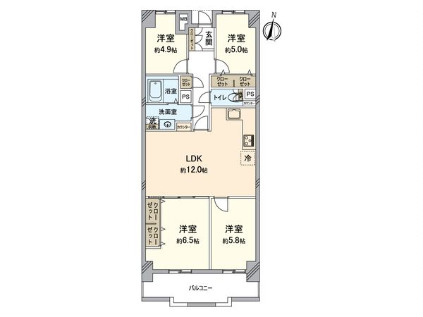 シティコーポ鳩岡 A棟 間取図(平面図) シティコーポ鳩岡 A棟 間取図(平面図)