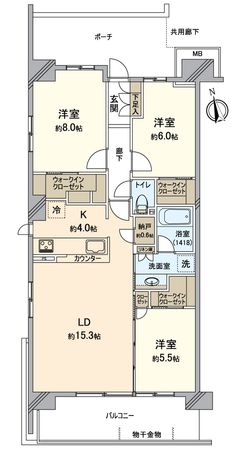 メガシティテラス A棟 間取図(平面図) メガシティテラス A棟 間取図(平面図)