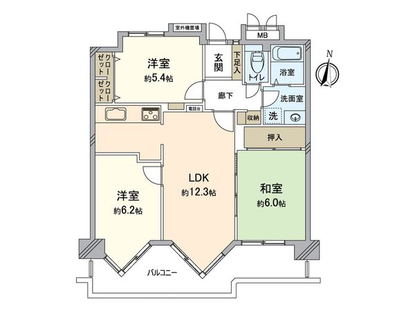 エスポア守山 間取図(平面図) エスポア守山 間取図(平面図)