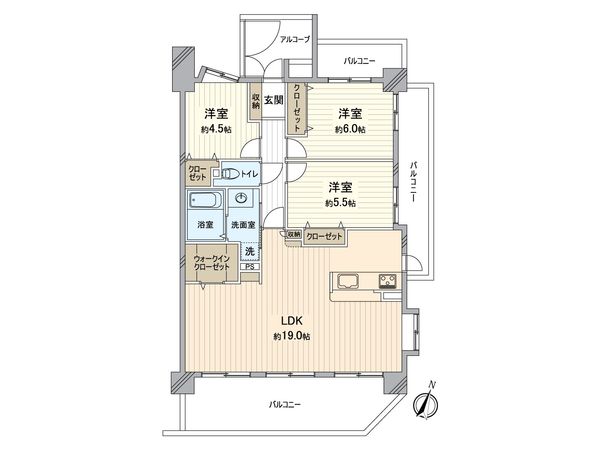 宝マンション大森第2 間取図(平面図) 宝マンション大森第2 間取図(平面図)