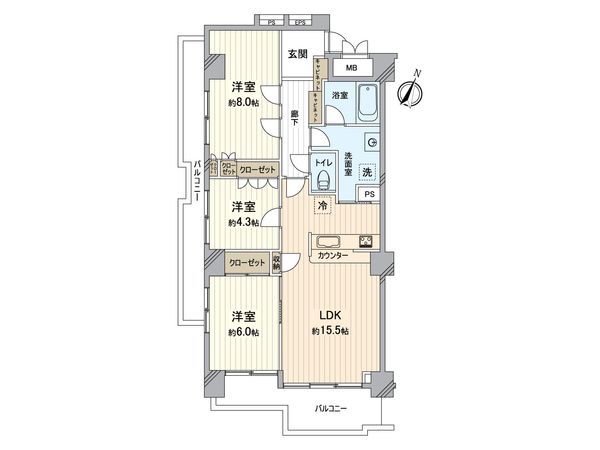 シティコーポ小幡駅前(アクロス小幡西館) 間取図(平面図) シティコーポ小幡駅前(アクロス小幡西館) 間取図(平面図)