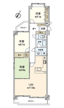 ユーハウス第6千代田 間取図(平面図) ユーハウス第6千代田 間取図(平面図)
