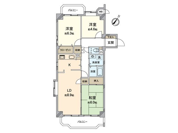イトーピア第2大曽根マンション 間取図(平面図) イトーピア第2大曽根マンション 間取図(平面図)