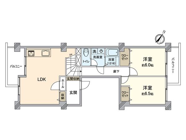 中富住宅 東棟D 間取図(平面図) 中富住宅 東棟D 間取図(平面図)