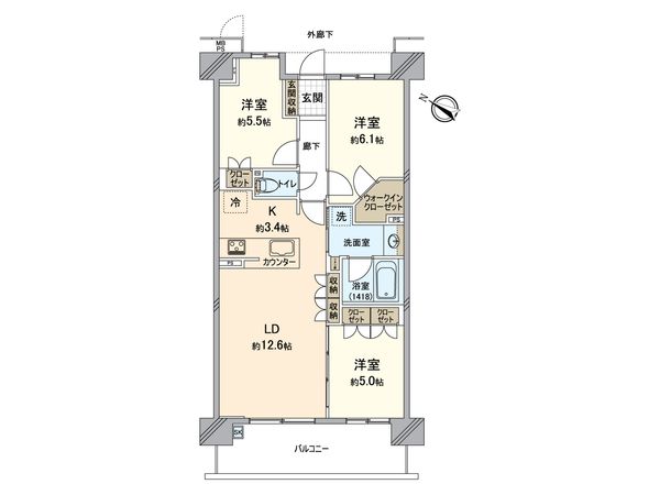 ライオンズ守山マークヒルズ 間取図(平面図) ライオンズ守山マークヒルズ 間取図(平面図)