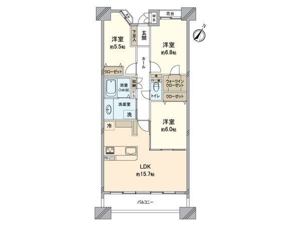 パークシティ・エムズガーデンA棟 間取図(平面図) パークシティ・エムズガーデンA棟 間取図(平面図)