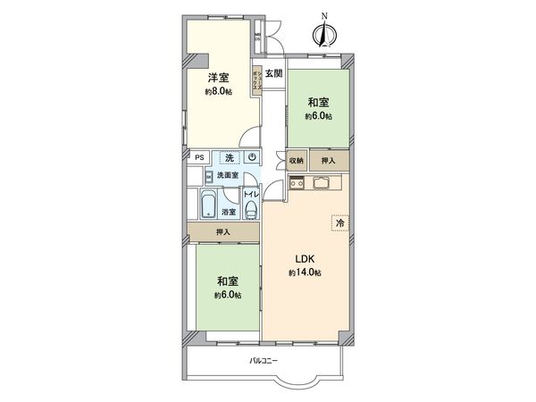 コープ野村織部 間取図(平面図) コープ野村織部 間取図(平面図)