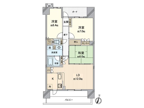 宝マンション東志賀 間取図(平面図) 宝マンション東志賀 間取図(平面図)