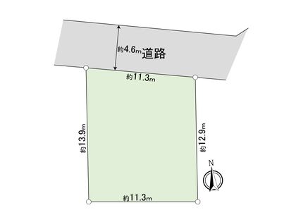 稲沢市東緑町2丁目 土地 区画図