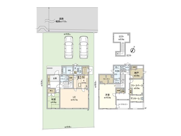 津島市大字津島字北新開 間取図(平面図) 津島市大字津島字北新開 間取図(平面図)