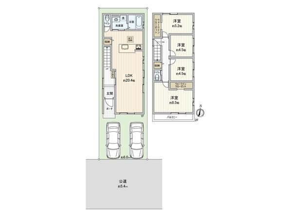 南区観音町9丁目 新築戸建 間取図(平面図)