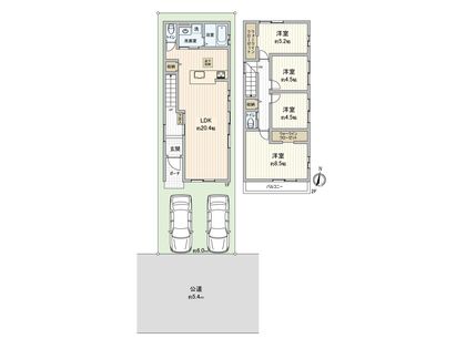 南区観音町9丁目 新築戸建 間取図(平面図) 南区観音町9丁目 新築戸建 間取図(平面図)