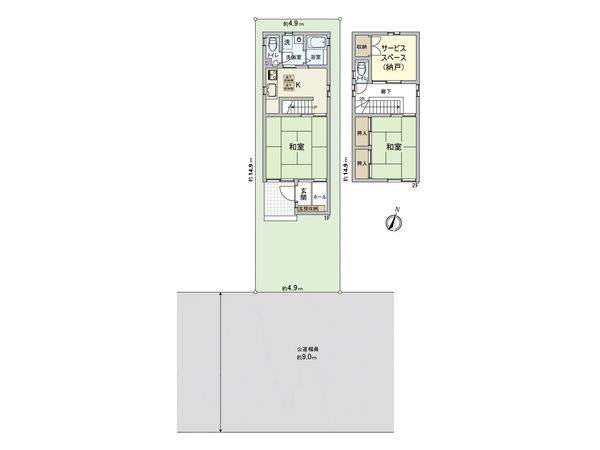 南区三吉町3丁目 間取図(平面図)
