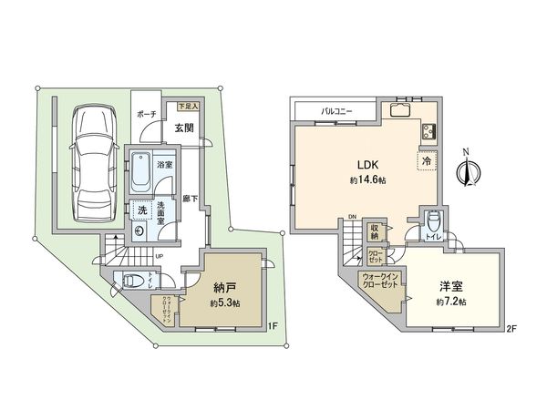 中区平和1丁目 間取図(平面図) 中区平和1丁目 間取図(平面図)