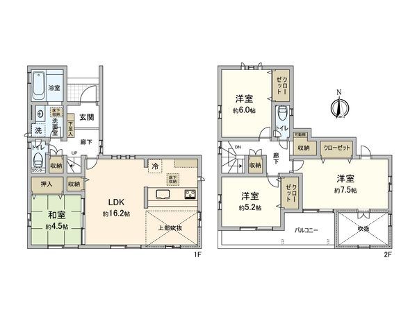 南区源兵衛町一丁目 1号棟 間取図(平面図) 南区源兵衛町一丁目 1号棟 間取図(平面図)