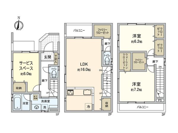 熱田区三番町 2号棟(未入居) 間取図(平面図) 熱田区三番町 2号棟(未入居) 間取図(平面図)