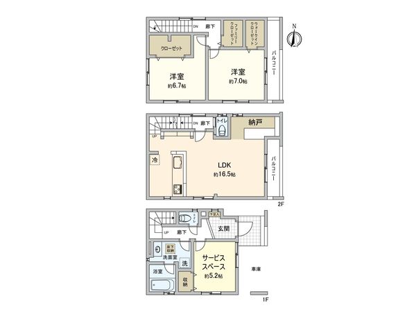 熱田区三番町 5号棟(未入居) 間取図(平面図) 熱田区三番町 5号棟(未入居) 間取図(平面図)