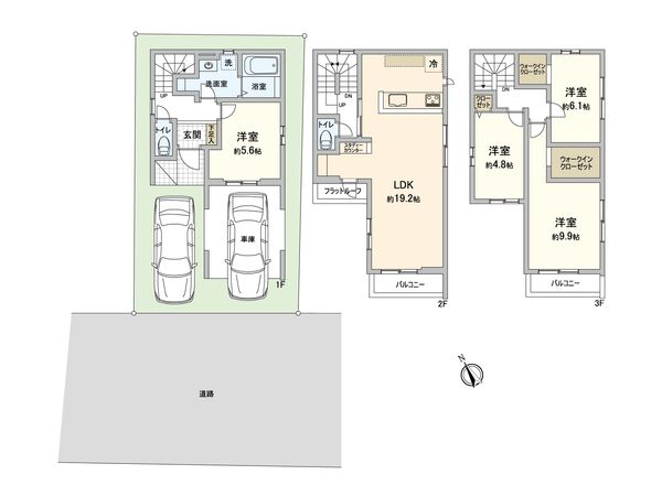 熱田区千年2丁目 新築戸建 間取図(平面図)