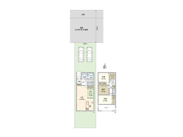南区中割町4丁目 新築戸建 間取図(平面図)