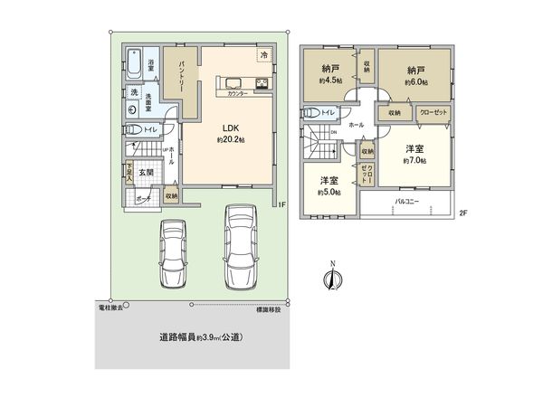 南区大同町4丁目 新築戸建 間取図(平面図)