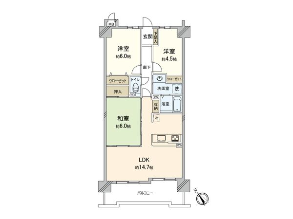宝マンション白鳥 間取図(平面図) 宝マンション白鳥 間取図(平面図)