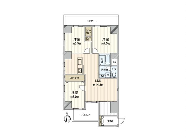 丸美タウンマンション伊勢山 間取図(平面図) 間取図(平面図)