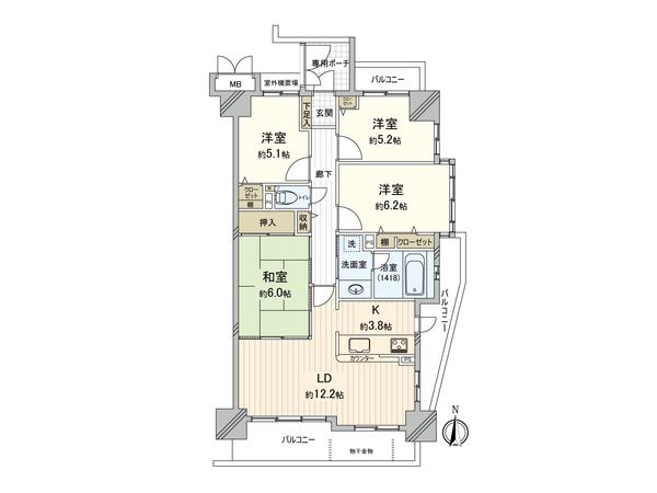 アドリーム露橋公園 間取図(平面図) 間取図(平面図)
