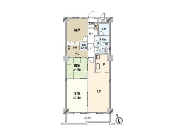イトーピア八島マンション A棟 間取図(平面図)