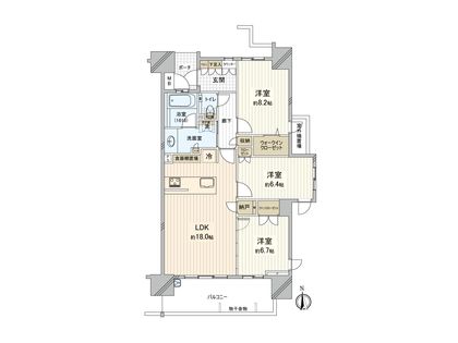 マストスクエア金山 間取図(平面図)