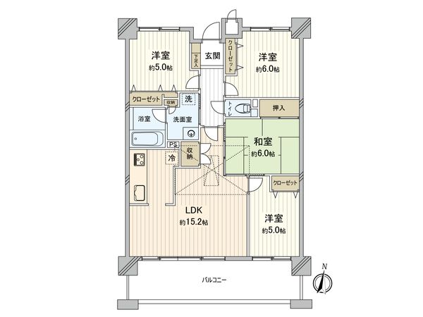 バンベール・ラフィネ道徳 間取図(平面図) バンベール・ラフィネ道徳 間取図(平面図)