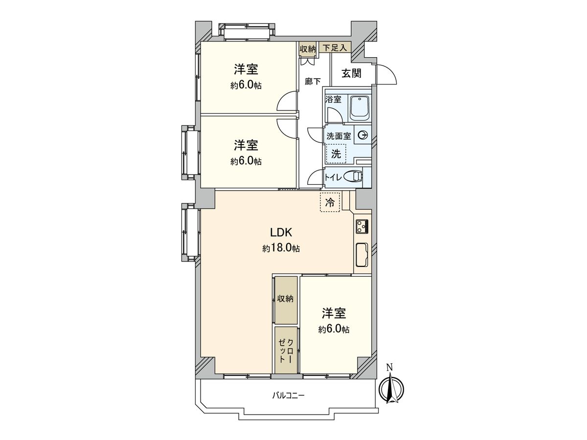 真栄マンション上脇 間取図(平面図) 間取図(平面図)