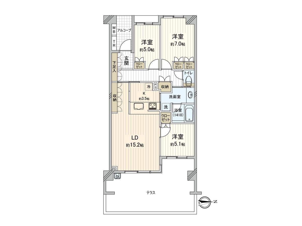 グランドメゾン駈上テラス 間取図(平面図) 間取図(平面図)