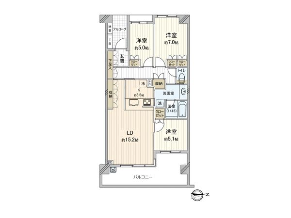 グランドメゾン駈上テラス 間取図(平面図) グランドメゾン駈上テラス 間取図(平面図)
