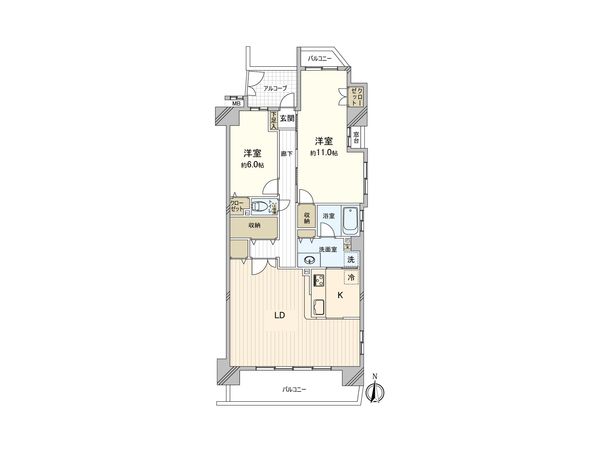 宝マンション豊田本町 間取図(平面図)