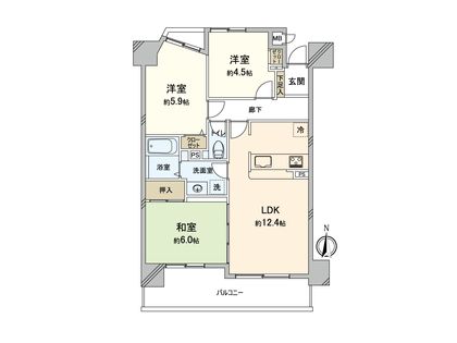 アメニティ白鳥公園 間取図(平面図)