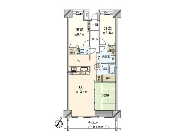 ヴェルクレート日比野 B棟 間取図(平面図) ヴェルクレート日比野 B棟 間取図(平面図)