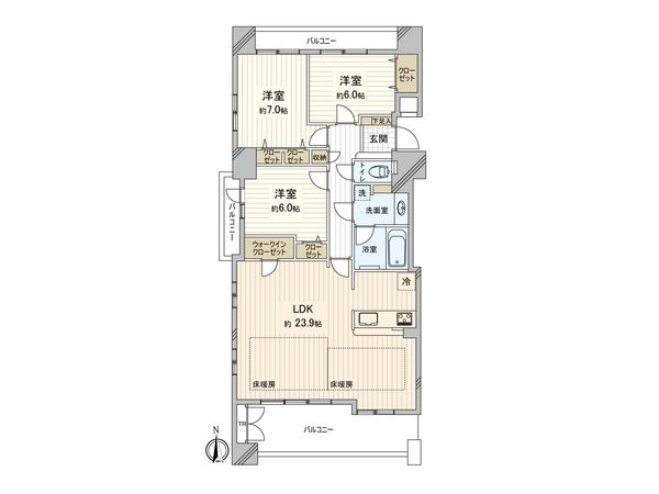 メイツ金山 間取図(平面図) 間取図(平面図)